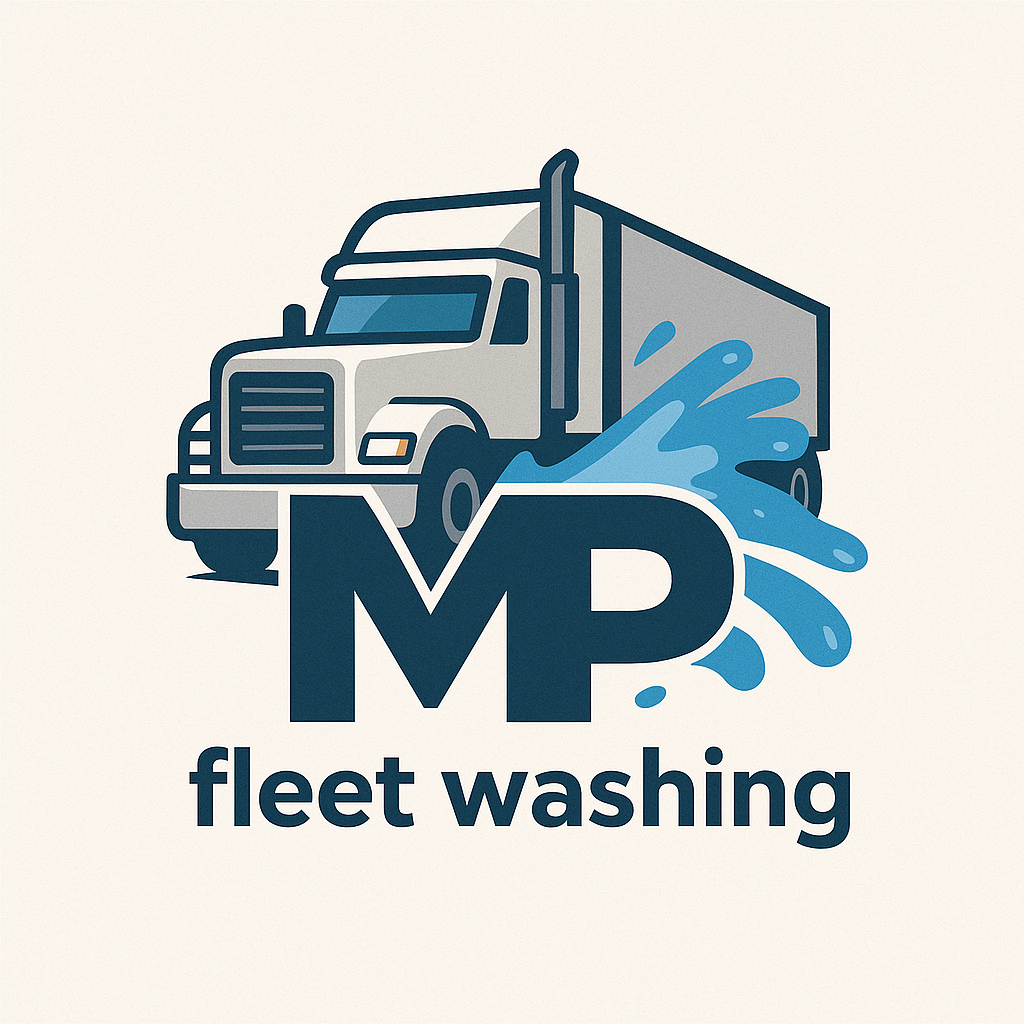 Mobile fleet wash truck arriving on site